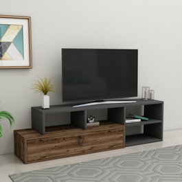 Hanah Home Soporte para TV Nogal claro y Antracita